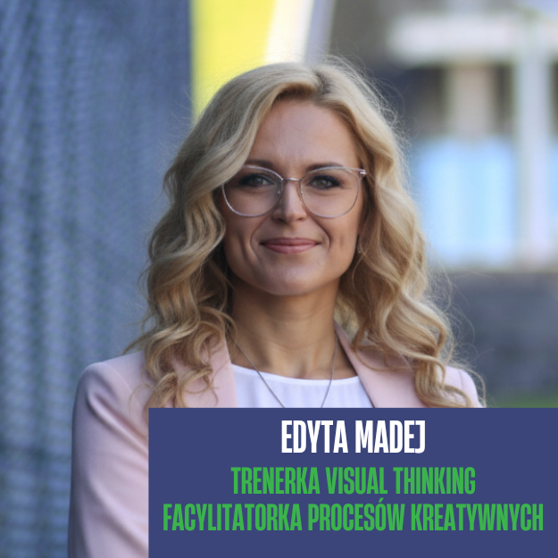 Edyta Madej Trenerka Visual Thinking, Facylitatorka procesów kreatywnych, Moderatorka Design Thinking,